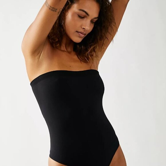 NWT Intimately Free People Tati Seamless Tube Bodysuit Black Sz M/L - Picture 1 of 5